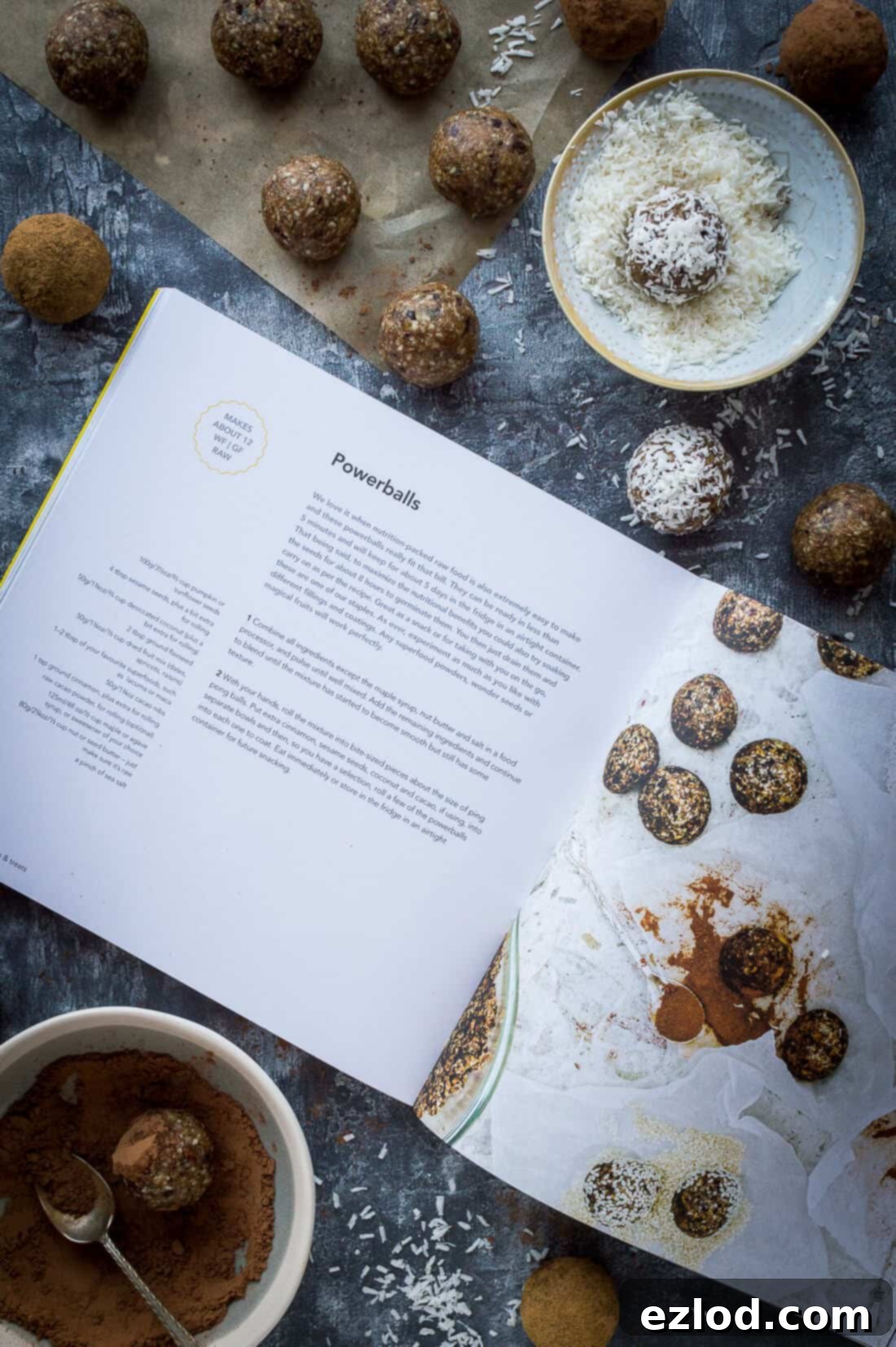 Powerballs recipe in fresh vegan kitchen cookbook