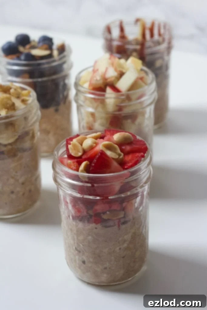 Classic Overnight Oats with 5 Different Toppings | Confessions of a Fit Foodie