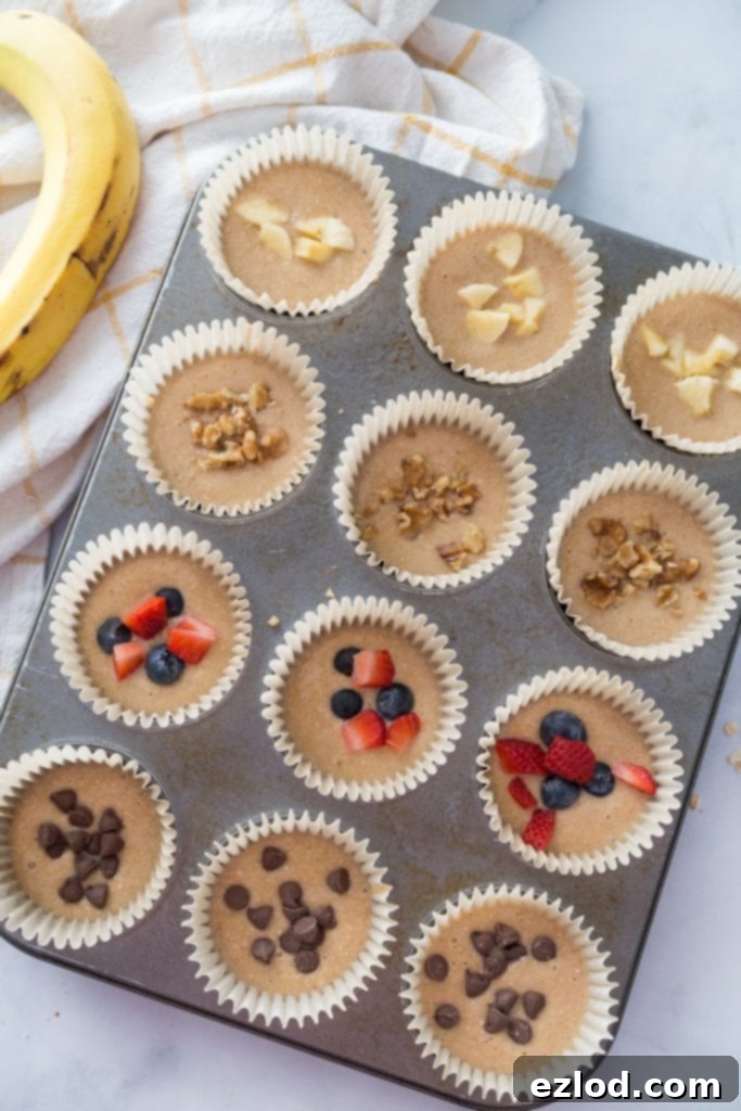 A selection of healthy banana oatmeal blender muffins, ideal for Ultimate Portion Fix breakfasts.