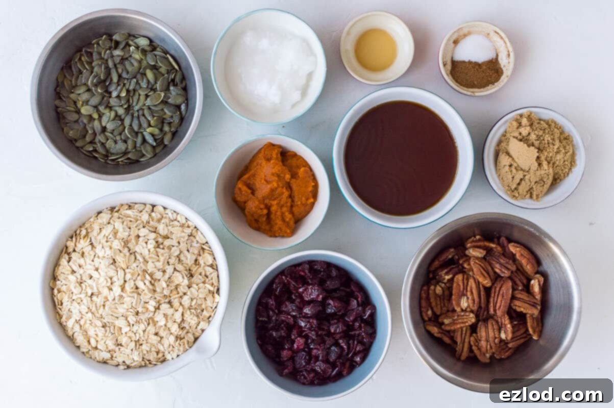 pumpkin spice granola ingredients