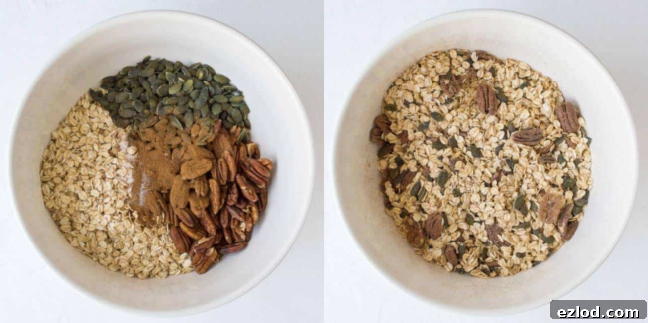 pumpkin spice granola step 1