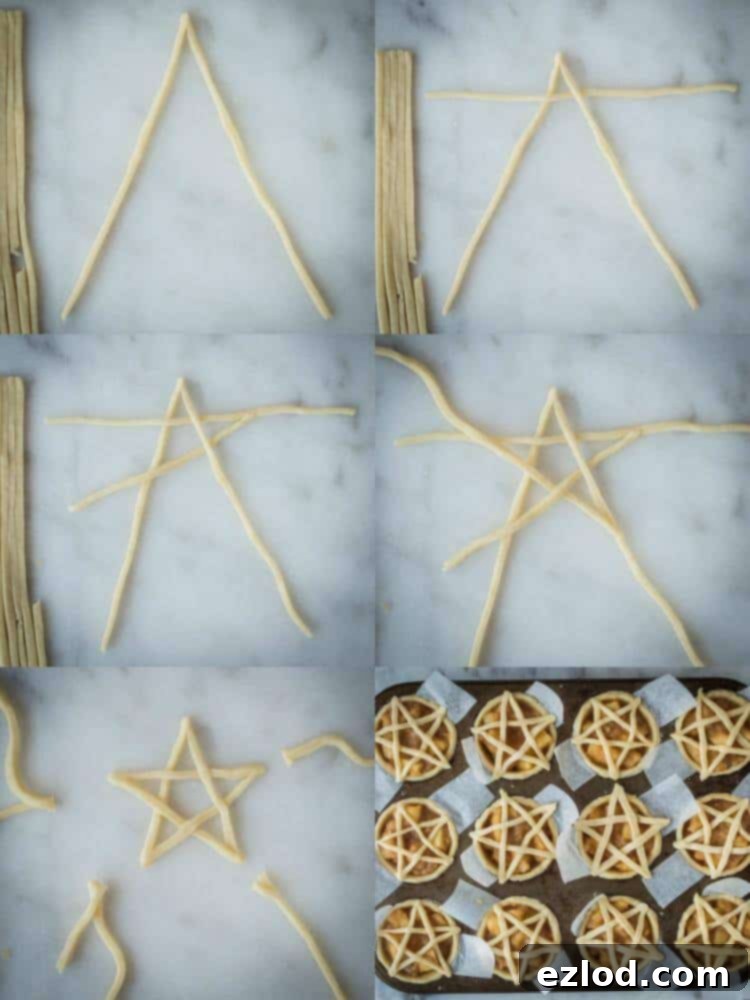 pentagram topped vegan apple pies step 4