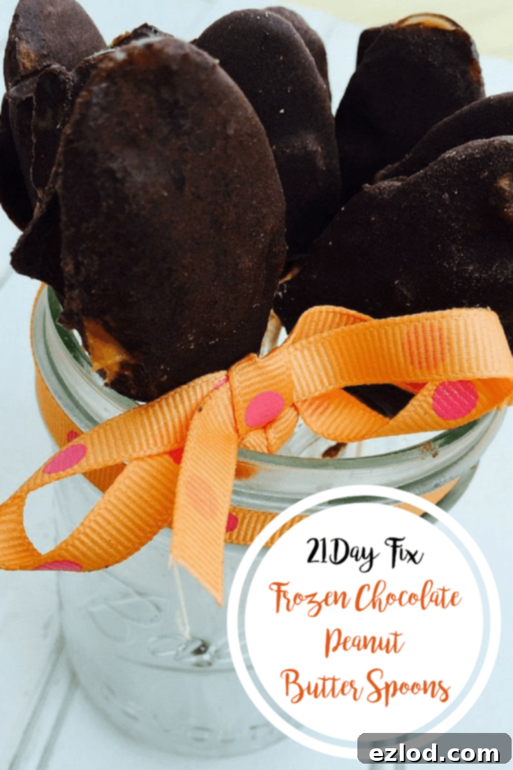 21 Day Fix Frozen Chocolate Peanut Butter Spoons | Confessions of a Fit Foodie