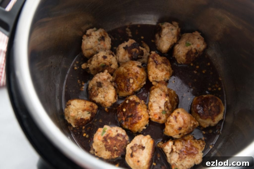 Asian Chicken Meatballs in a delicious sauce