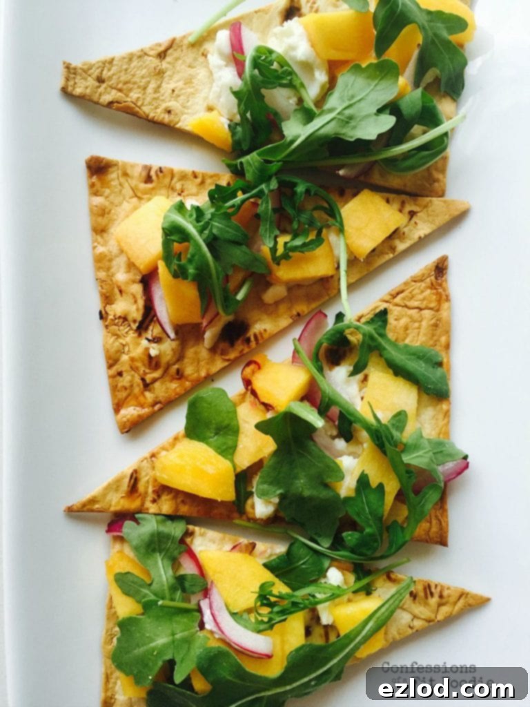 Peach and Goat Cheese Pizza