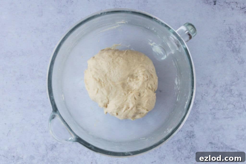 vegan glazed doughnuts step 2 - the kneaded dough