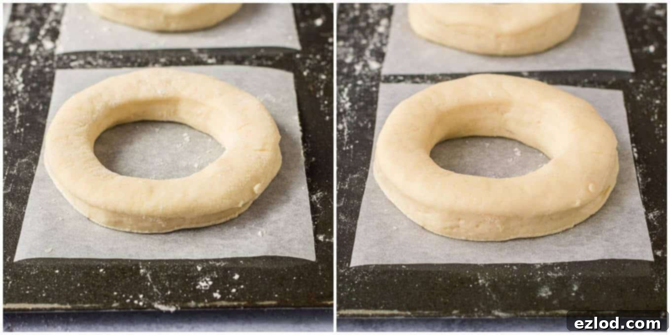 vegan glazed doughnuts step 5 - the second rise