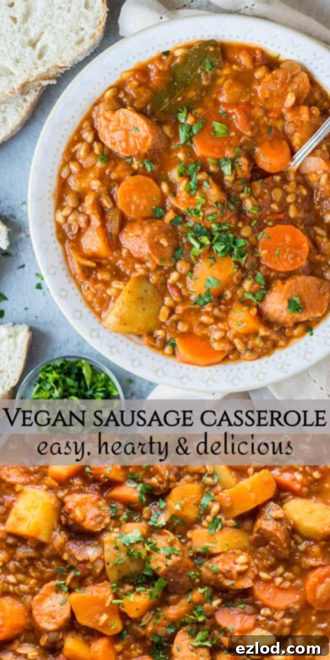 sausage casserole pinterest image
