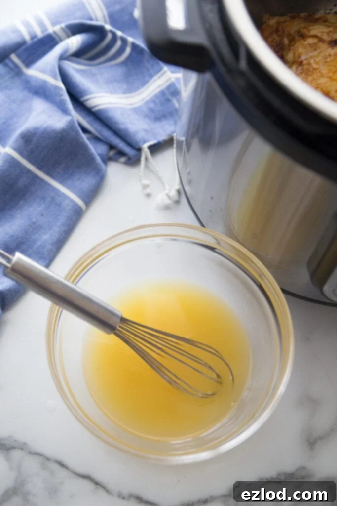 A bowl of citrus juice for carnitas 
