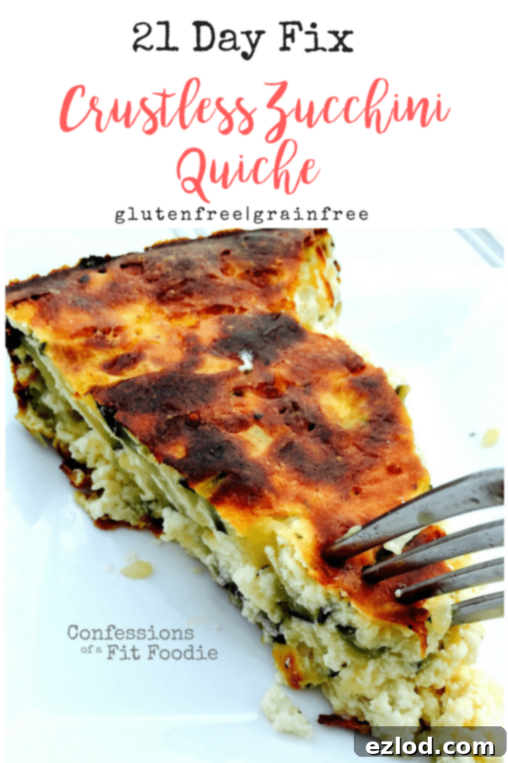 Crustless Zucchini Quiche | Confessions of a Fit Foodie