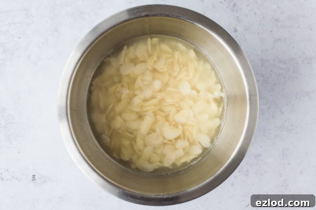 step 1 - soaking the almonds