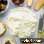 A bowl of almond feta cream cheese surrounded by crackers, apple slices, olives, a knife and a bowl of chutney