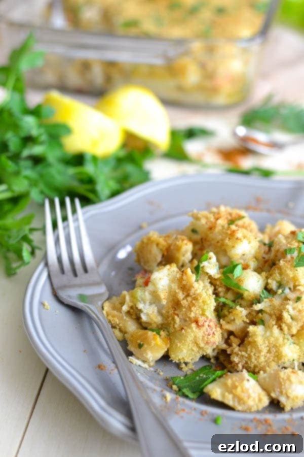 Healthy Crab Cake Mac & Cheese recipe
