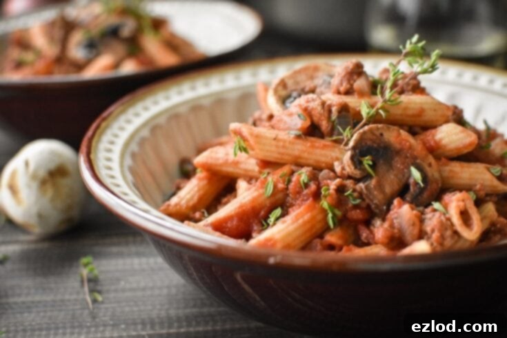 21 Day Fix Pasta with Sherry-Mushroom Meat Sauce