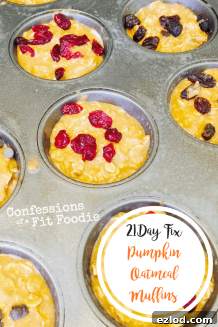 21 Day Fix Pumpkin Oatmeal Muffins | Confessions of a Fit Foodie