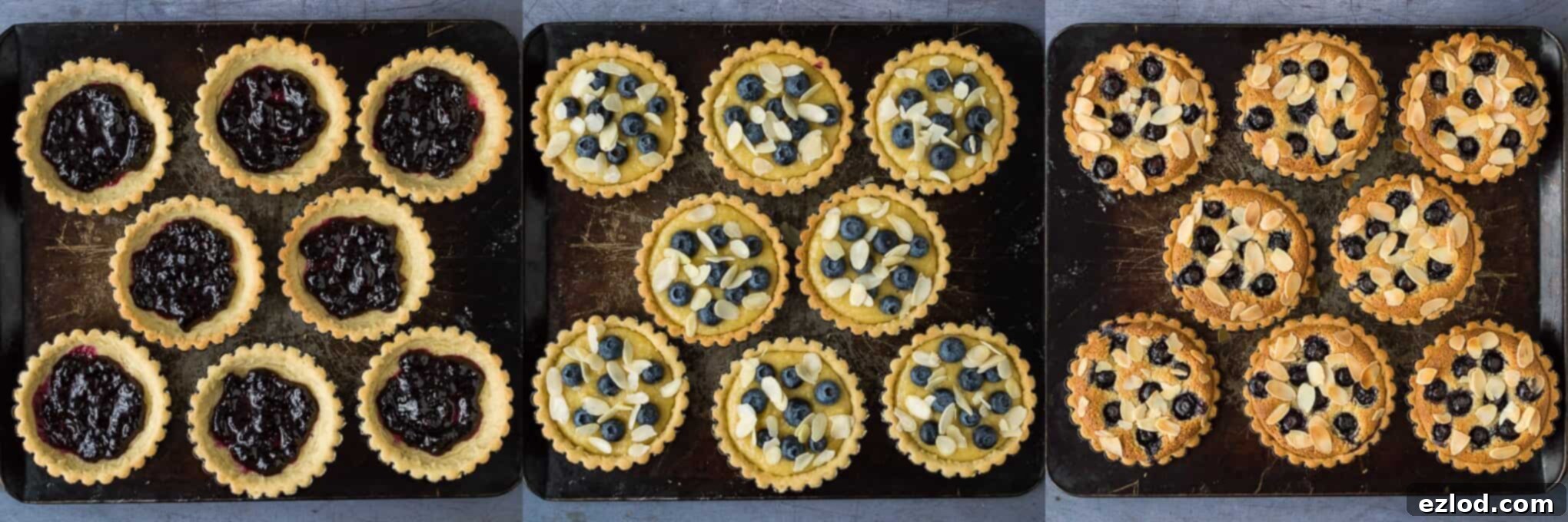 step 5 - baking the tarts.
