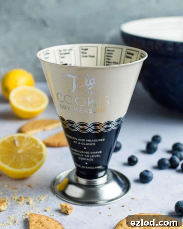 A classic Tala Cook's Dry Measure from the Indigo and Ivory range, perfect for precise baking ingredient measurements.