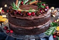 Mulled Wine-Infused Vegan Chocolate Cake