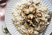 Decadent Vegan Truffle Mushroom Risotto