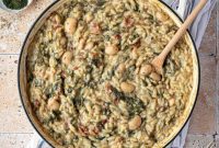 Velvety Vegan Spinach Orzo