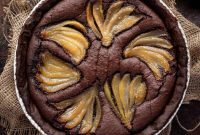 Rich Vegan Chocolate Pear Almond Tart