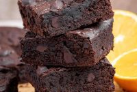 Vegan Chocolate Orange Fudge Brownies