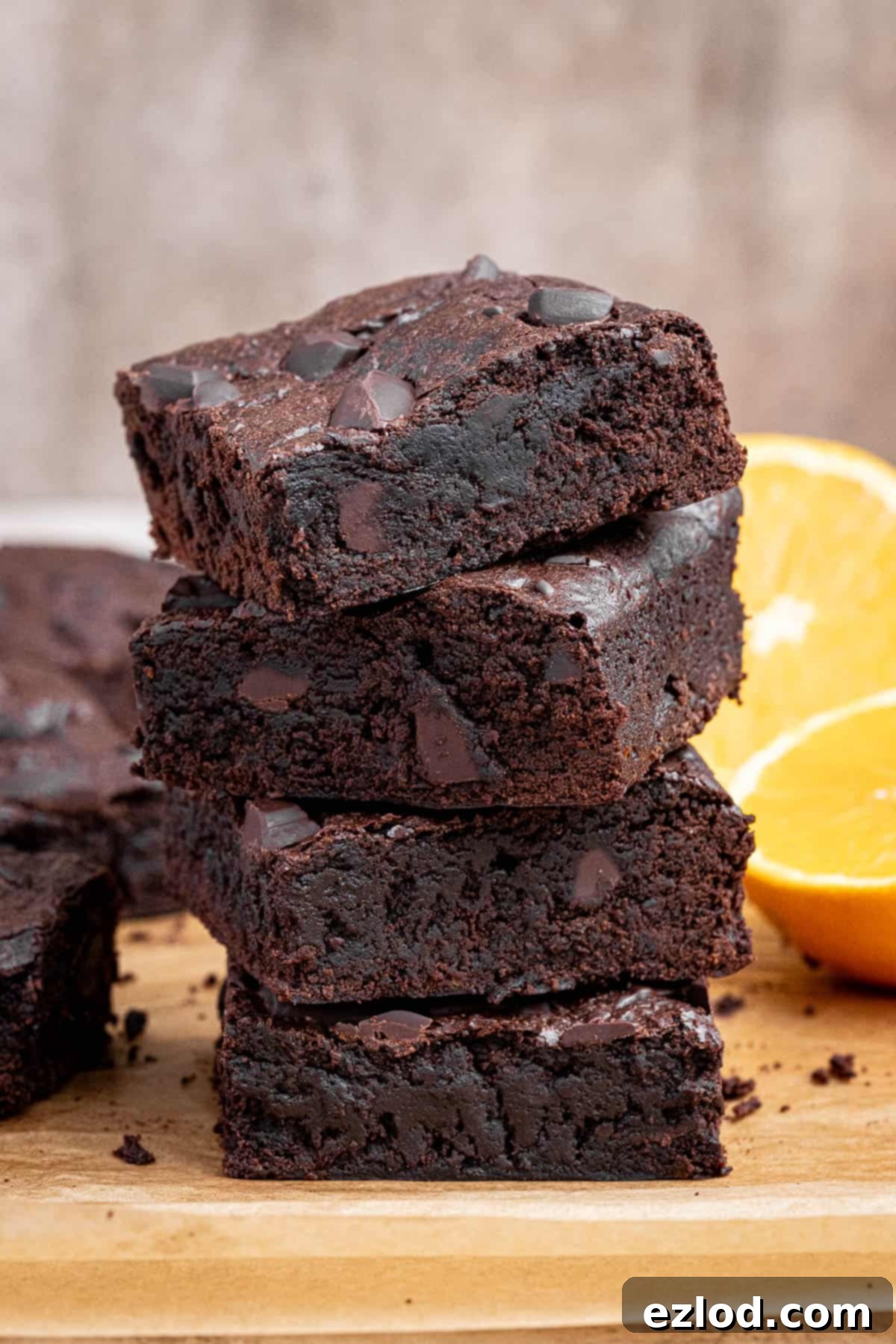 Vegan Chocolate Orange Fudge Brownies 1 featured 22490