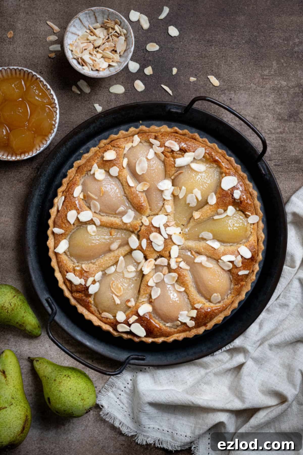 Gingered Pear & Almond Vegan Tart 1 featured 23762