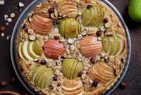 Elegant Vegan Apple Hazelnut Frangipane Tart
