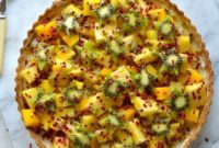 Vegan Tropical Fruit Coconut Tart