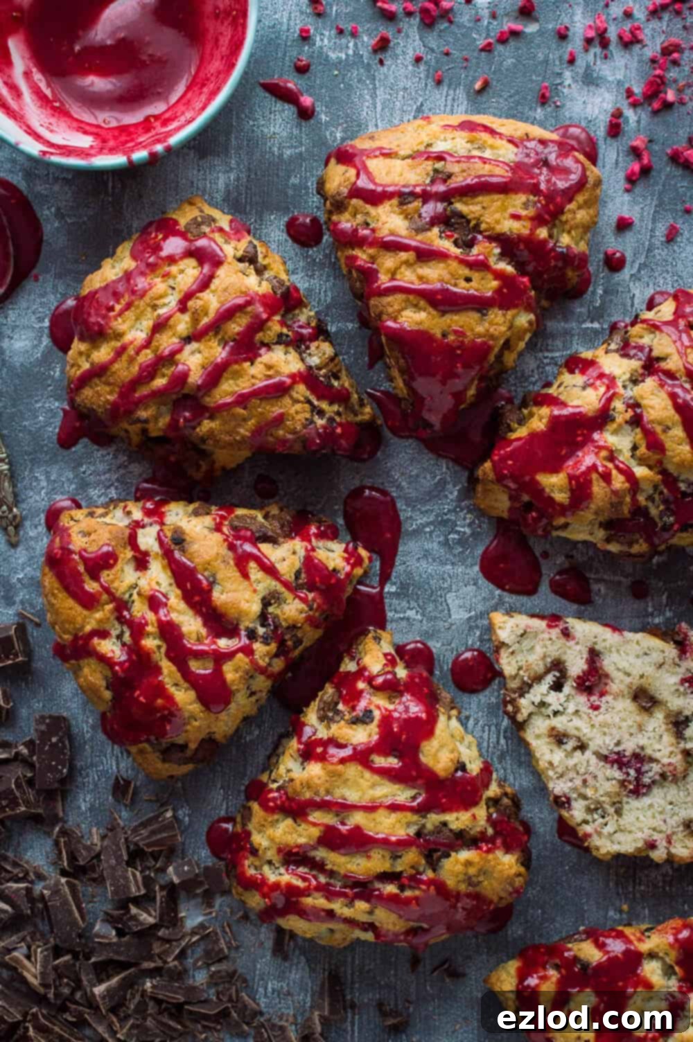Decadent Vegan Chocolate Raspberry Scones 15 featured 7319