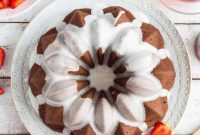 Vegan Ginger Bundt with Zesty Lime Drizzle and Sweet Strawberries