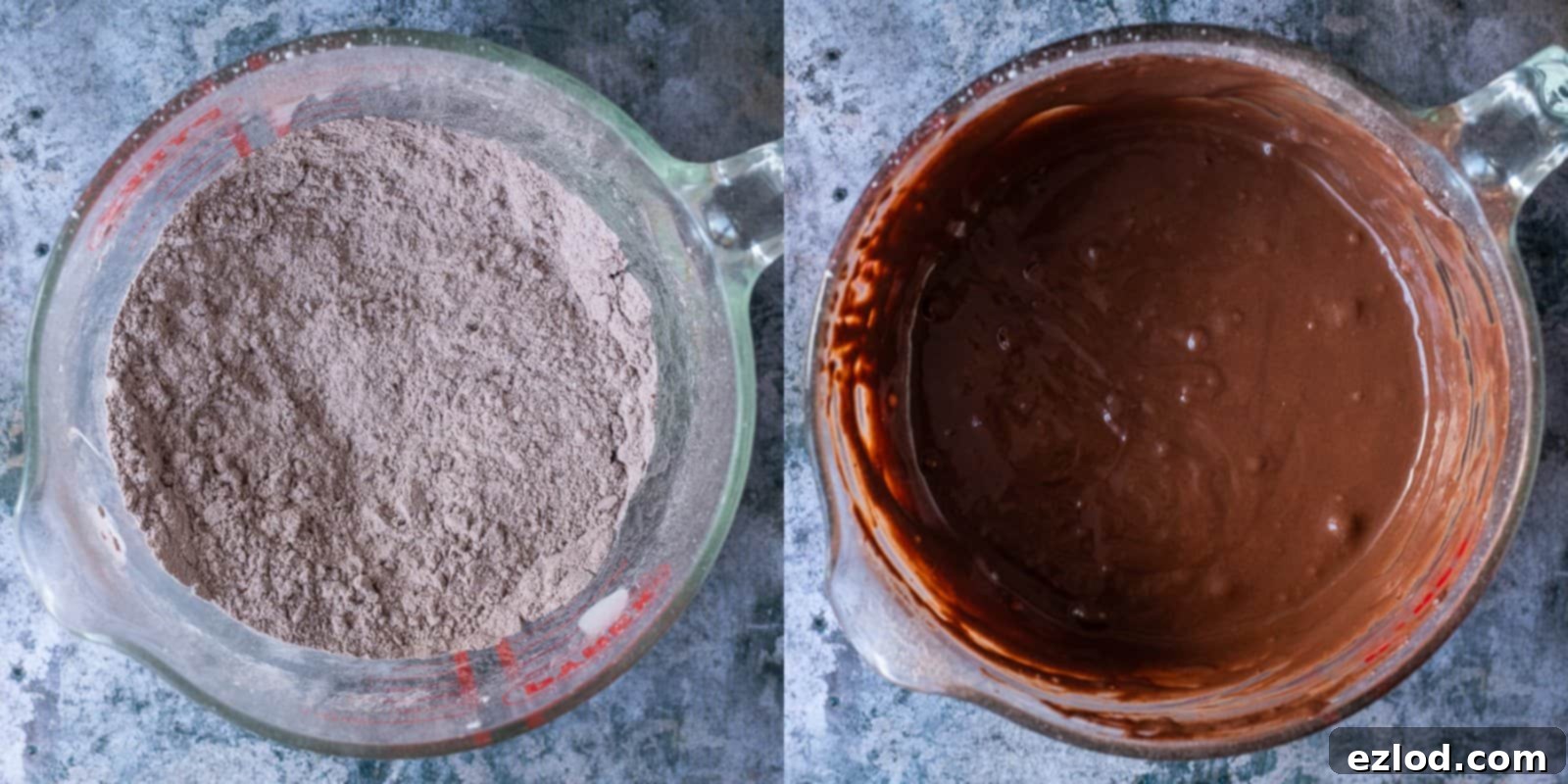 Decadent Vegan Chocolate Fluff Pancakes with Sauce 3 step 2 - making the batter