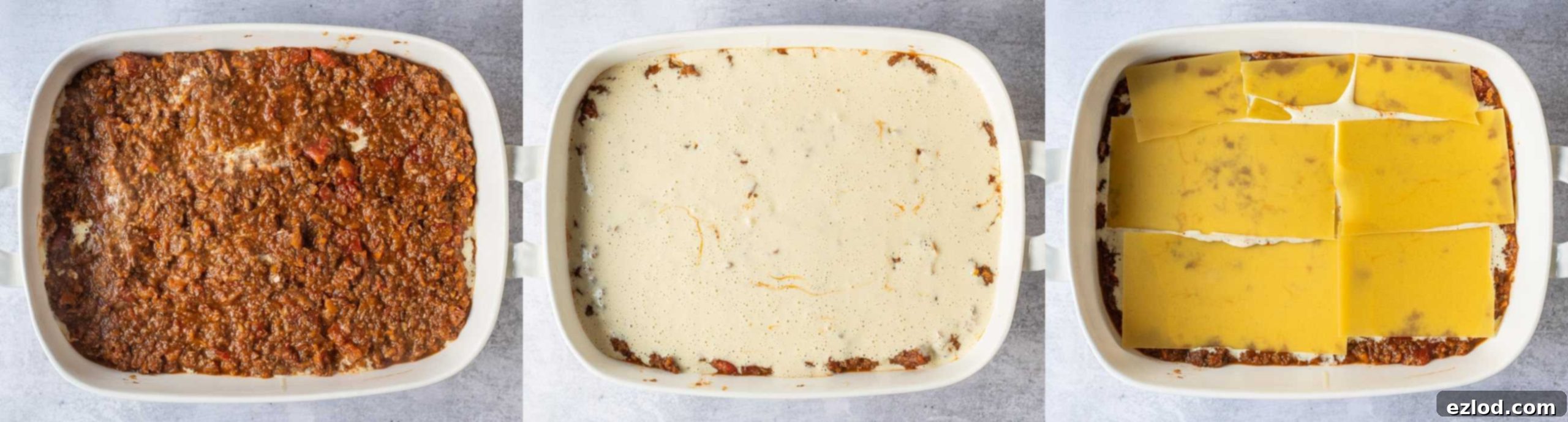 Hearty Vegan Lasagna 7 step 6 - building the lasagne