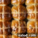 Sweet Spiced Vegan Buns 9 Close up of vegan hot cross buns