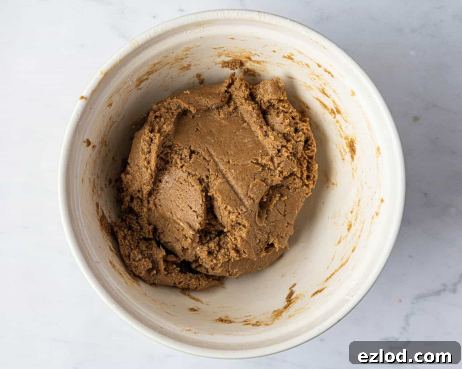Warmly Spiced Vegan Gingerbread Biscotti 5 Step 2, the formed dough.