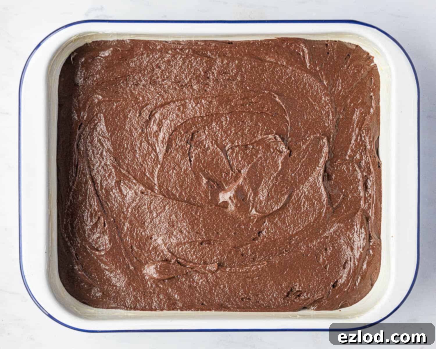 Decadent Vegan Chocolate Lava Pudding 7 Step 5, the batter in the tin.