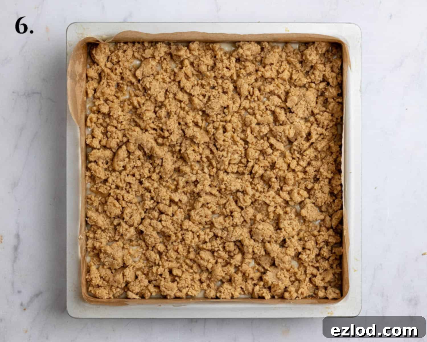 Plant-Based Streusel Cake 10 Step 6, the cake before baking.