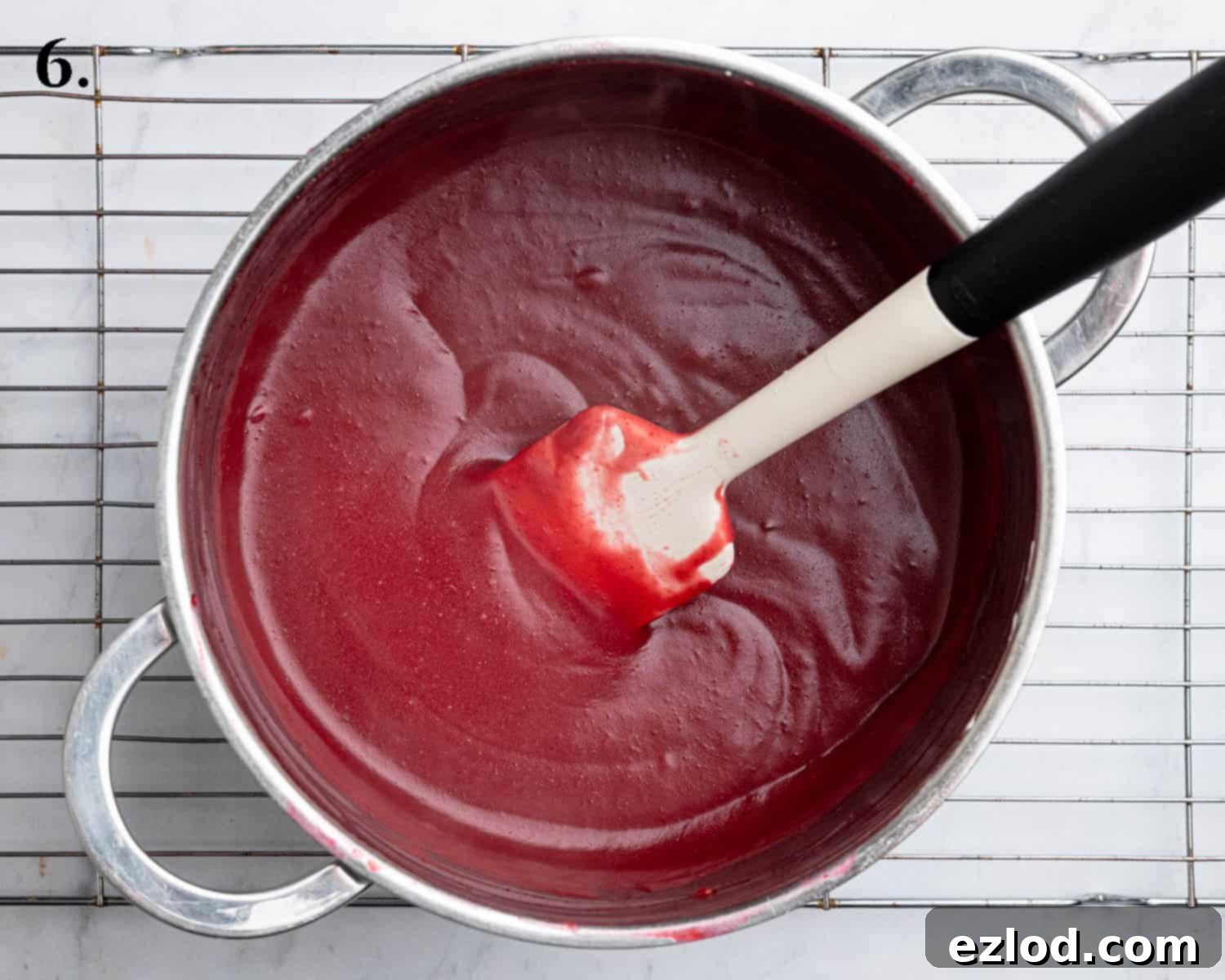 Zesty Vegan Cranberry Curd Tart 11 Step 6: The cranberry curd after thickening on the stove, rich and glossy, ready for the final step.