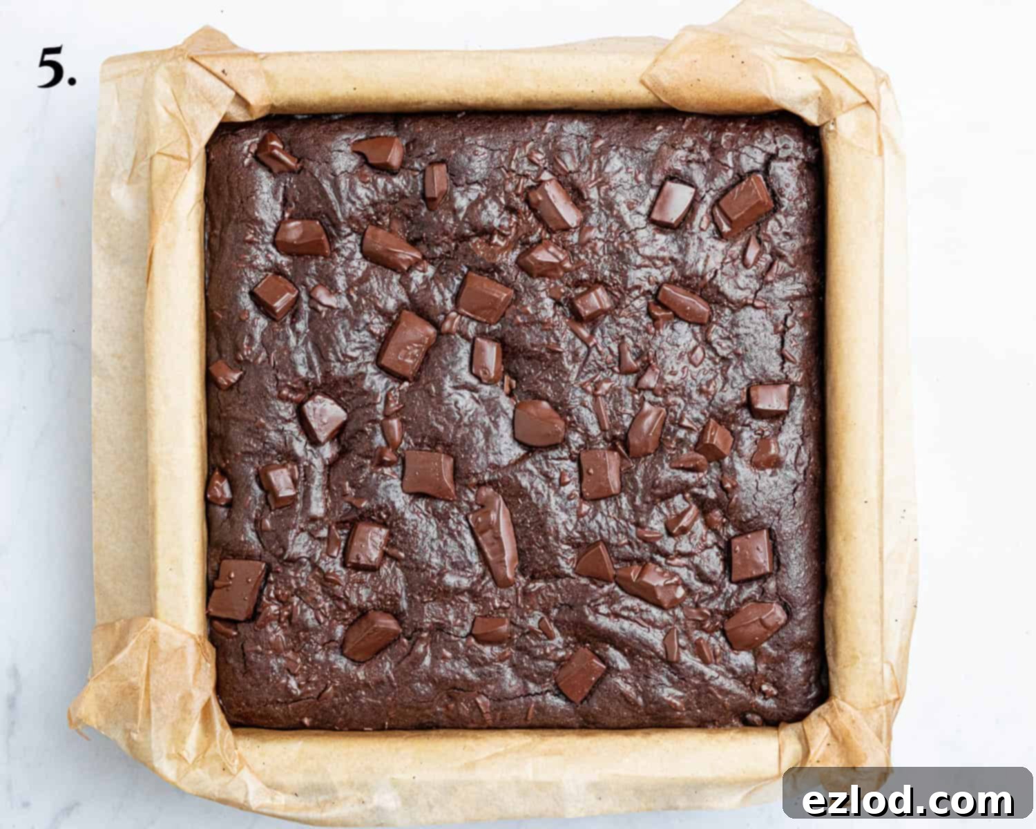 Vegan Chocolate Orange Fudge Brownies 9 Step 5, the baked brownies.