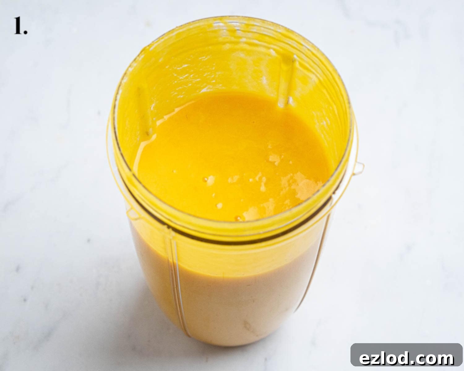 Sun-Kissed Vegan Brazilian Carrot Cake 5 Step 1, the blended wet ingredients.