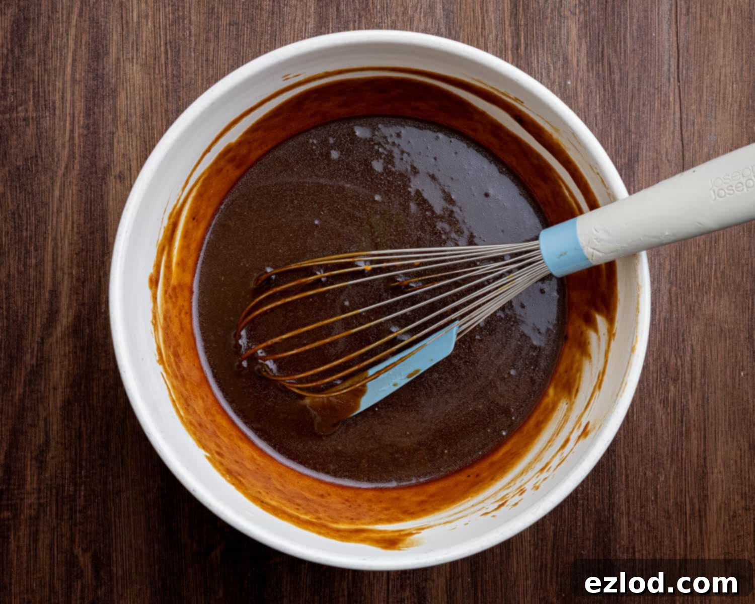 Vegan Pumpkin Gingerbread 5 Step 1, the wet ingredients in a bowl.