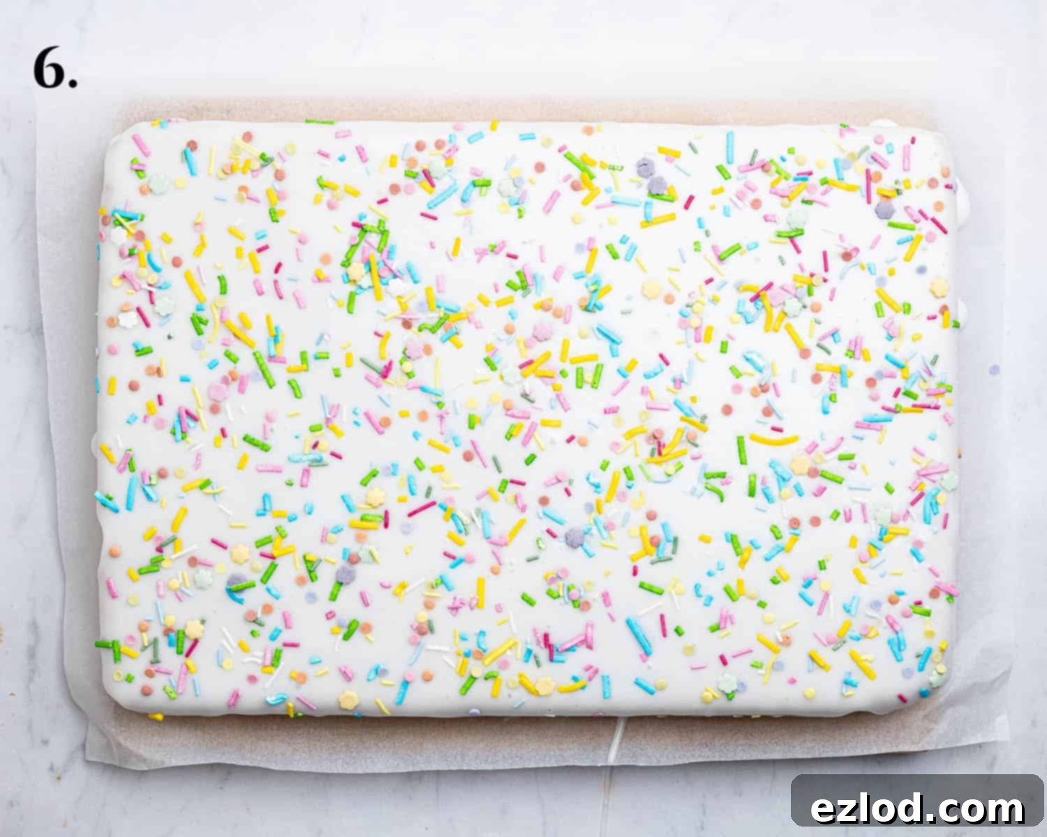 Classic Vegan School Treat 10 Step 6, the decorated cake.