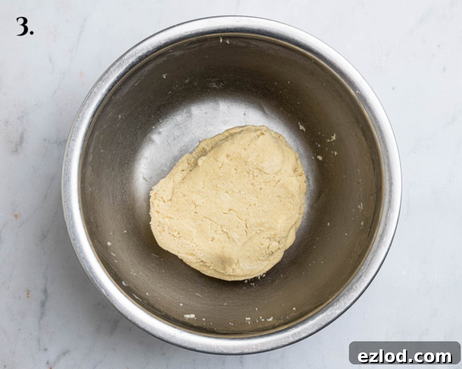 Gingered Pear & Almond Vegan Tart 7 Step 3: The completed pastry dough, shaped into a disc and ready for chilling.