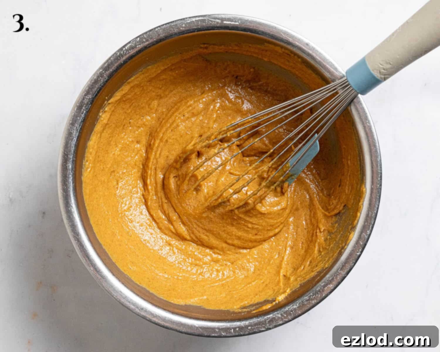 Step 3, the finished cake batter.