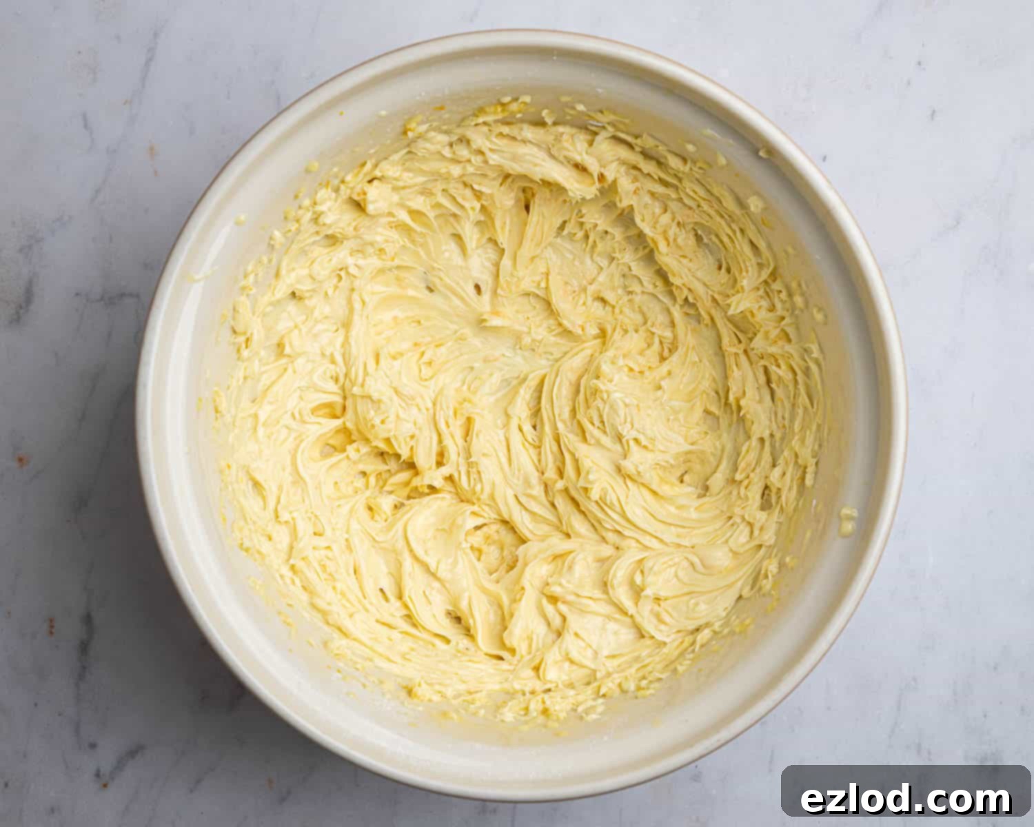 Vegan Chocolate Orange Viennese Fingers 5 Step 1, the whisked butter, sugar, orange and extracts.