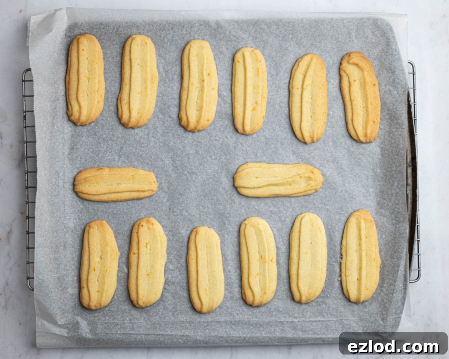 Vegan Chocolate Orange Viennese Fingers 9 Step 5, the baked biscuits.