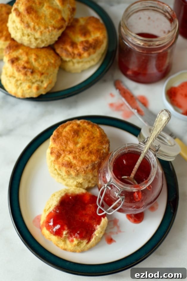 Strawberry Lime Jam and Easy Vegan Scones 2 Fresh, zingy strawberry lime jam paired with quick, easy basic scones for a delightful treat