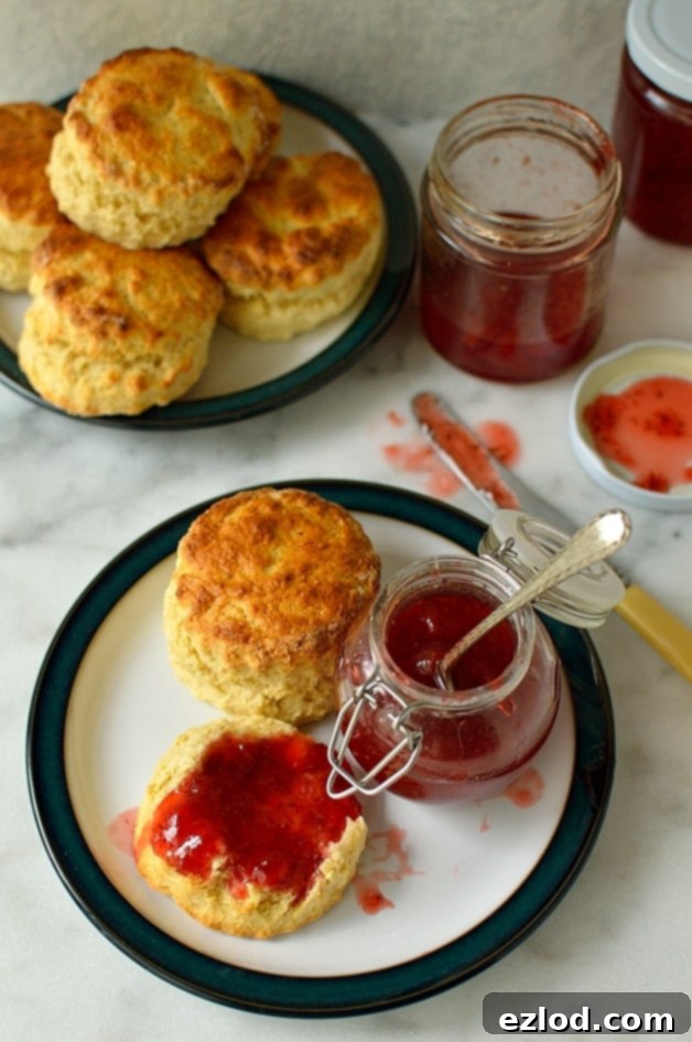 Strawberry Lime Jam and Easy Vegan Scones 4 A tangy strawberry lime jam recipe, perfect with quick, easy, basic scones