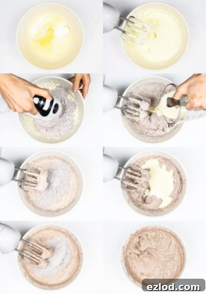 Haunted Heart Halloween Cupcakes 9 step 2 - making the batter